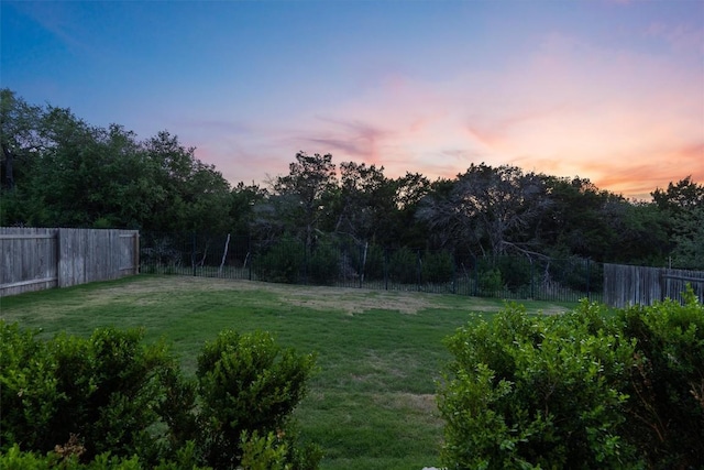 3912 Logan Ridge Dr, Cedar Park, TX 78613 - yard at dusk with fence