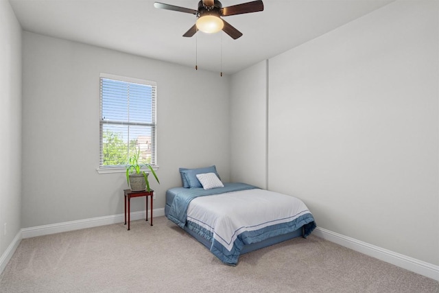 3912 Logan Ridge Dr, Cedar Park, TX 78613 - bedroom with a ceiling fan, baseboards, and light carpet