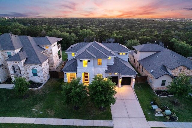 3912 Logan Ridge Dr, Cedar Park, TX 78613 - aerial view featuring a wooded view