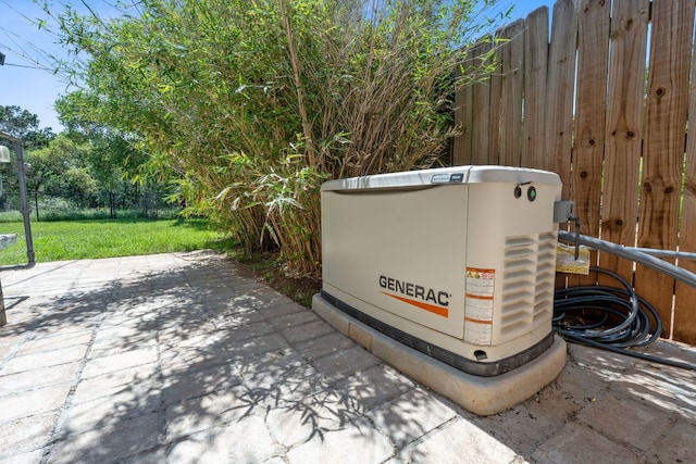 exterior view of a power unit and fence