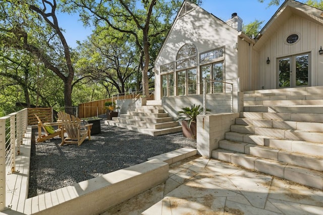 1006 Gaston Ave, Austin, TX 78703 - view of patio with fence and stairs