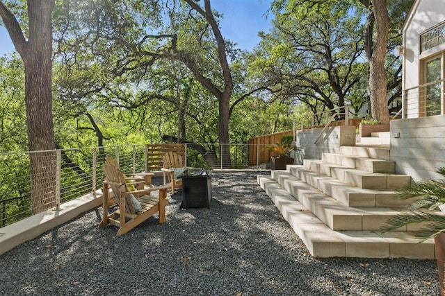 1006 Gaston Ave, Austin, TX 78703 - view of yard with fence and stairs