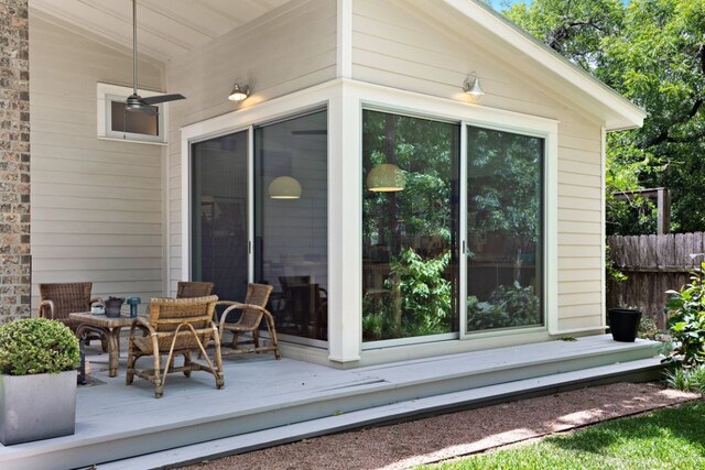 exterior space with fence