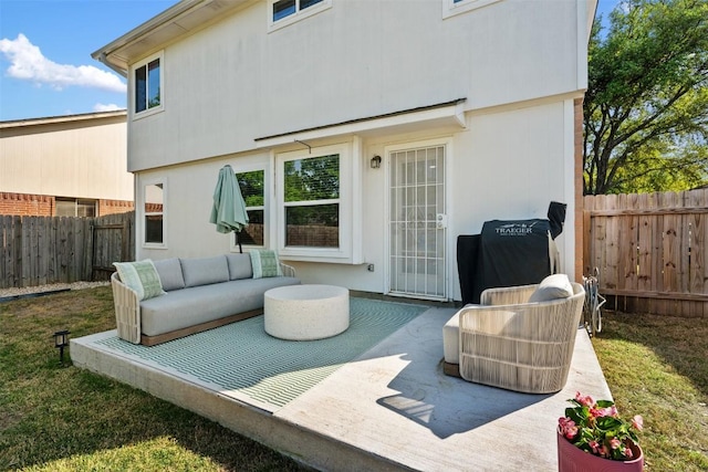 3116 Port Anne Way, Leander, TX 78641 - fenced backyard with an outdoor hangout area