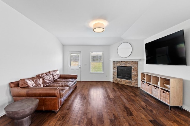 11928 Arran St, Austin, TX 78754 - living area with a fireplace and hardwood / wood-style flooring