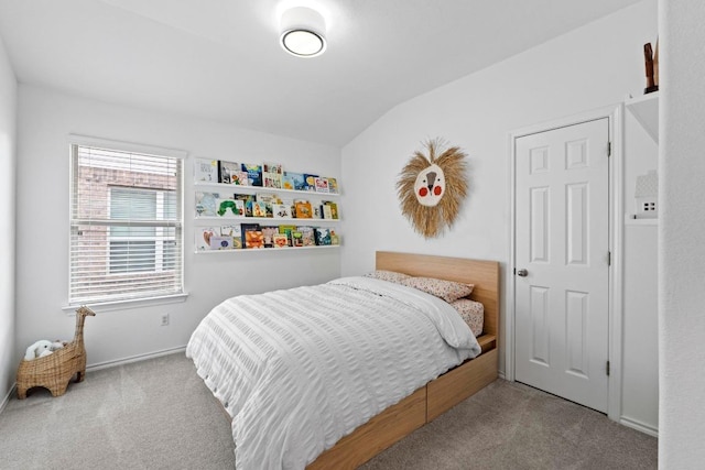 11928 Arran St, Austin, TX 78754 - carpeted bedroom featuring lofted ceiling and baseboards