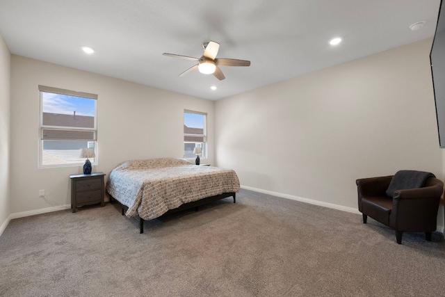 1921 Winston Way, Leander, TX 78641 - carpeted bedroom with ceiling fan and recessed lighting