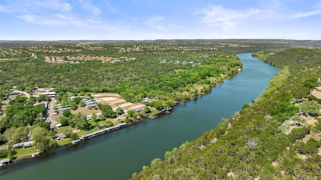 12400 Fairfax Ridge Pl, Austin, TX 78738 - aerial overview of property's location with a large body of water and a heavily wooded area