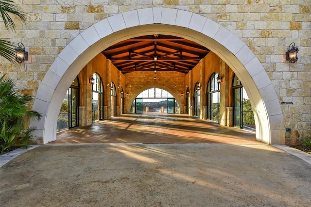 624 Anfield Cir, Austin, TX 78738 - entrance to property featuring driveway and stone siding