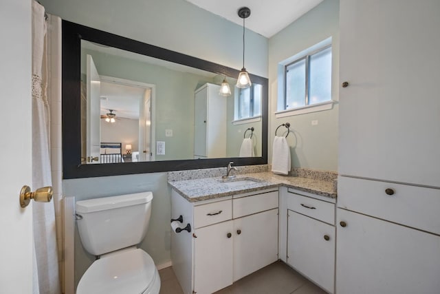 1314 Quailfield Cir, Austin, TX 78758 - full bathroom featuring vanity and a ceiling fan