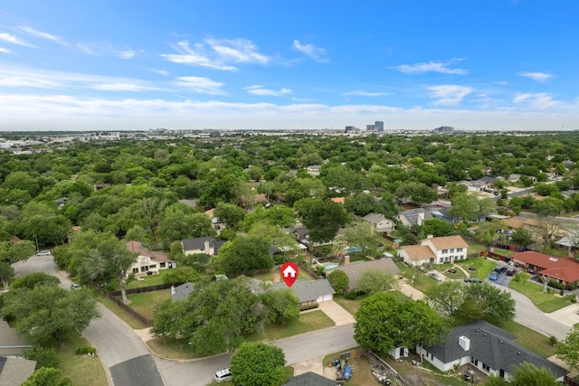1314 Quailfield Cir, Austin, TX 78758 - aerial view of property and surrounding area with nearby suburban area