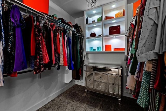 224 Highland Oaks, Leander, TX 78641 - walk in closet featuring carpet flooring