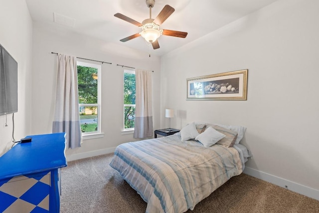 224 Highland Oaks, Leander, TX 78641 - carpeted bedroom featuring baseboards and a ceiling fan