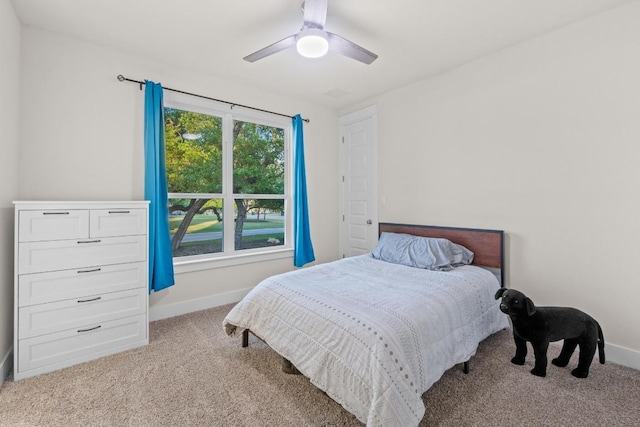 224 Highland Oaks, Leander, TX 78641 - bedroom featuring carpet floors and a ceiling fan