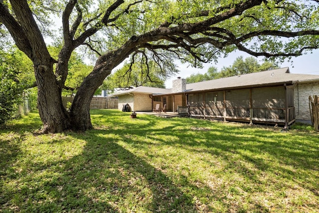 402 San Gabriel Blvd, Georgetown, TX 78628 - view of yard with a sunroom