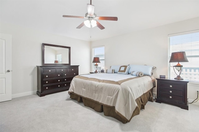 161 Caraway, Kyle, TX 78640 - bedroom with carpet flooring, a ceiling fan, and baseboards