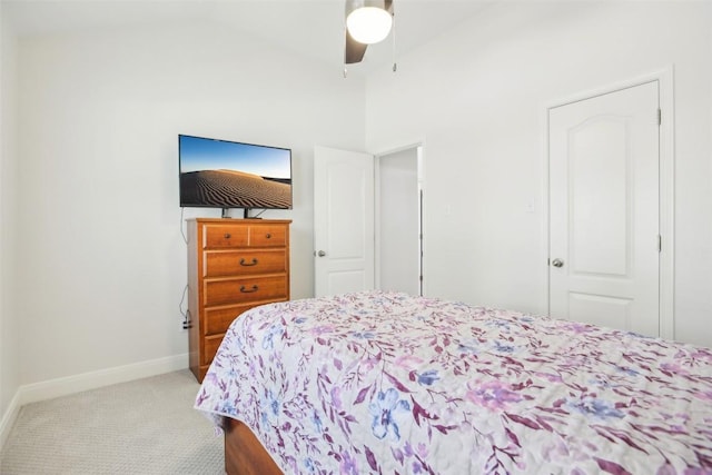161 Caraway, Kyle, TX 78640 - carpeted bedroom featuring baseboards and vaulted ceiling