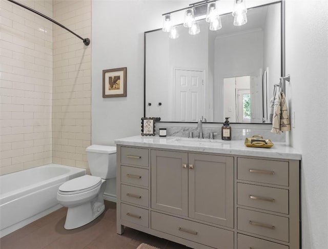 20 Hedgebrook Way, The Hills, TX 78738 - bathroom with vanity, tile patterned flooring, and shower / washtub combination