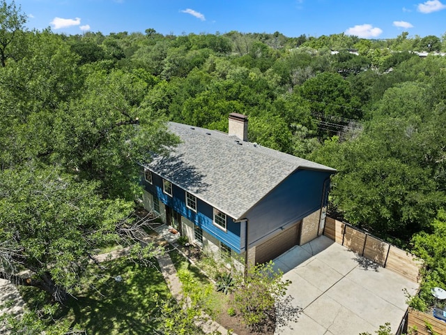 aerial view with a view of trees