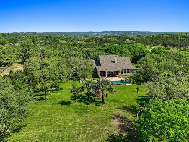 135 N Tumbleweed Trl, Austin, TX 78733 - view from above of property featuring a forest