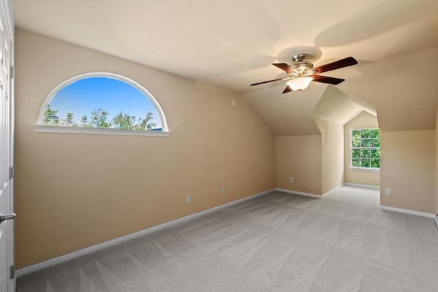 135 N Tumbleweed Trl, Austin, TX 78733 - bonus room with light colored carpet, ceiling fan, and lofted ceiling