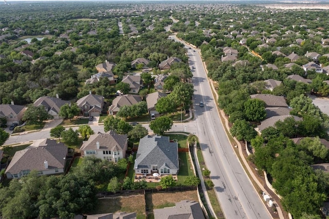 bird's eye view with a residential view