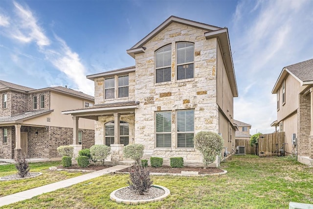 1432 Blake St, Leander, TX 78641 - french country inspired facade featuring stone siding