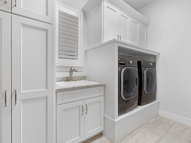 9806 Inca Ln, Austin, TX 78733 - laundry area featuring washing machine and dryer and cabinet space