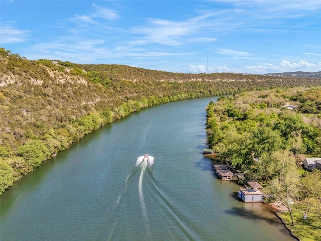 9806 Inca Ln, Austin, TX 78733 - bird's eye view of a nearby body of water and a heavily wooded area