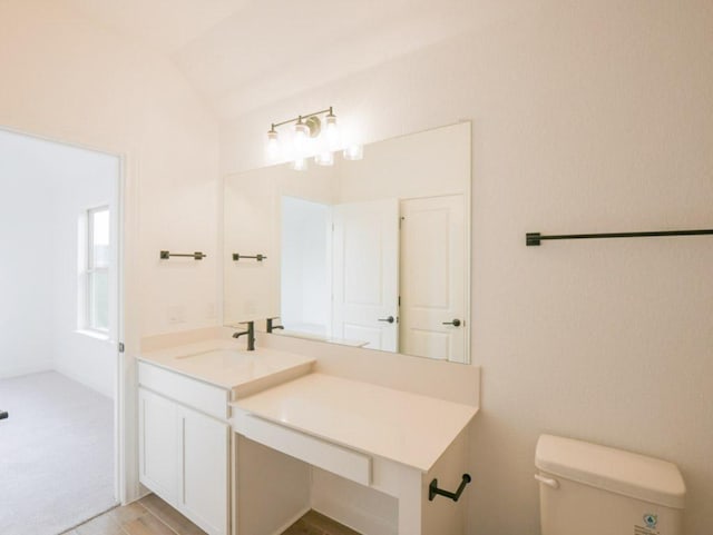 1705 Cayuga St, Leander, TX 78641 - bathroom with vanity and lofted ceiling