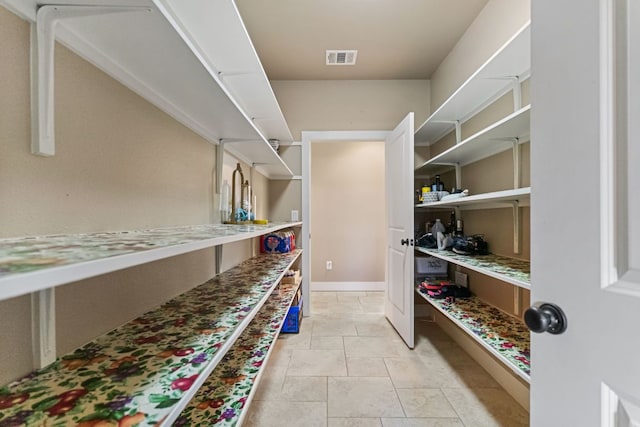 pantry featuring visible vents