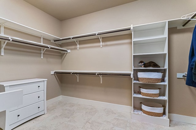 view of walk in closet