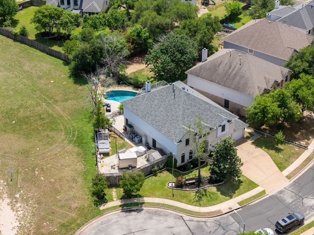 16019 Dark Ln, Austin, TX 78717 - aerial perspective of suburban area featuring a pool