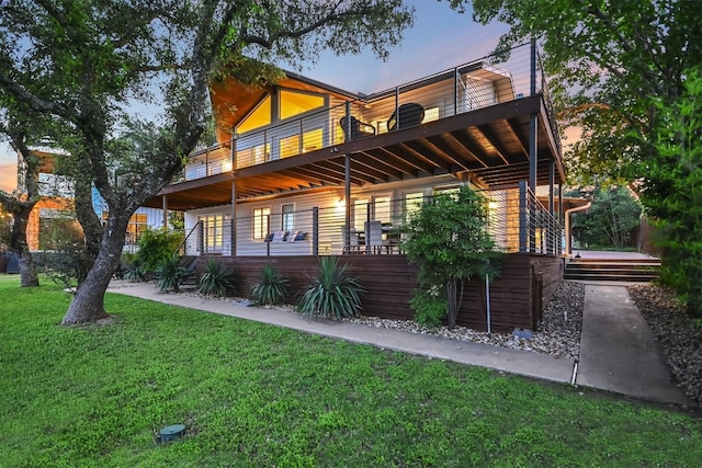 22401 Felicia Dr, Spicewood, TX 78669 - view of front of home featuring a lawn
