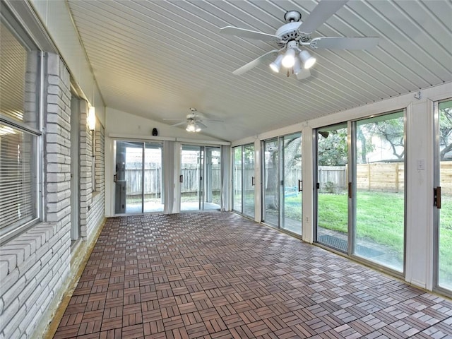 8411 Glen Canyon Dr, Round Rock, TX 78681 - unfurnished sunroom featuring ceiling fan and plenty of natural light