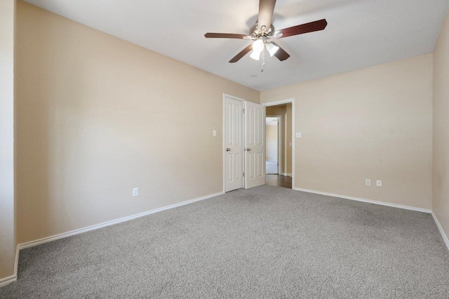 13321 Kirkglen Dr, Austin, TX 78727 - carpeted empty room featuring a ceiling fan and baseboards