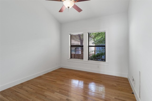2105 Brackenridge St, Austin, TX 78704 - empty room featuring light wood finished floors and ceiling fan