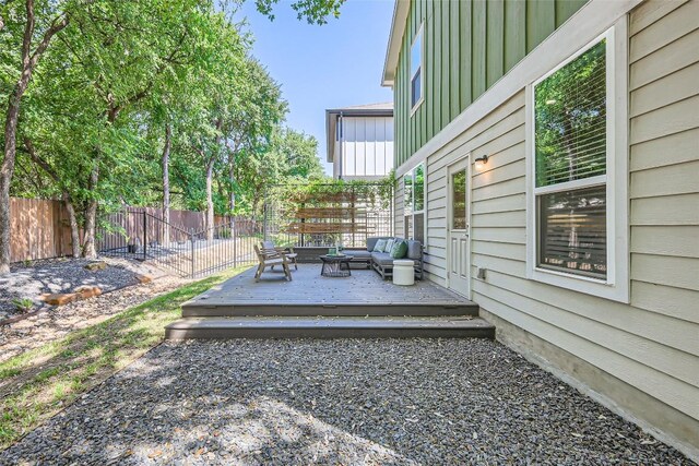 10504 Abana Way, Austin, TX 78748 - view of yard with a deck and an outdoor hangout area