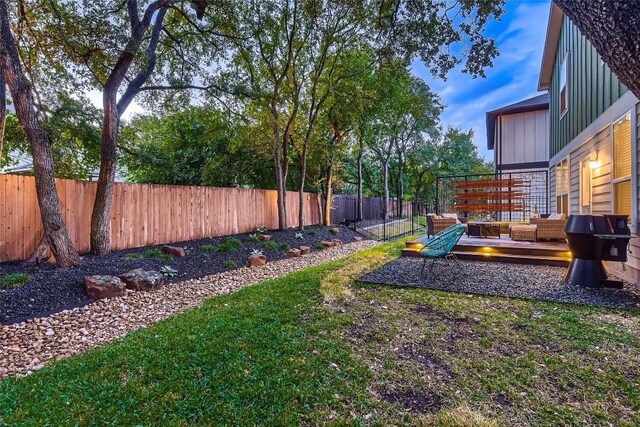 10504 Abana Way, Austin, TX 78748 - fenced backyard featuring a deck