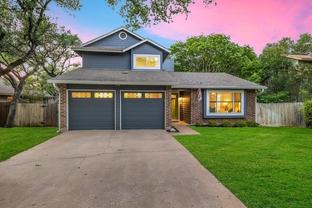 6906 Tesoro Trl, Austin, TX 78729 - traditional-style home with concrete driveway, a garage, and brick siding