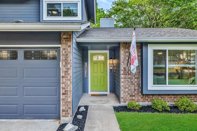 6906 Tesoro Trl, Austin, TX 78729 - property entrance featuring brick siding and a chimney