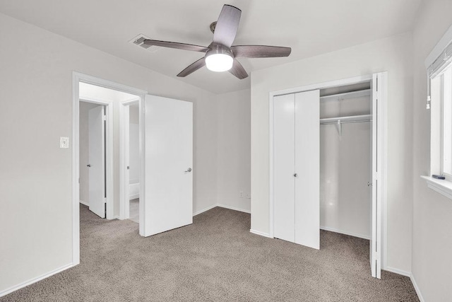 6906 Tesoro Trl, Austin, TX 78729 - unfurnished bedroom featuring carpet, a closet, ceiling fan, and baseboards