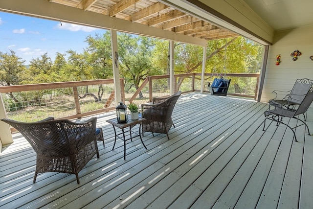 view of wooden terrace