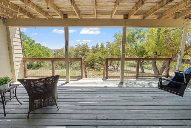 view of wooden terrace