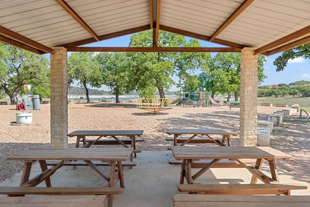 view of patio / terrace with playground community