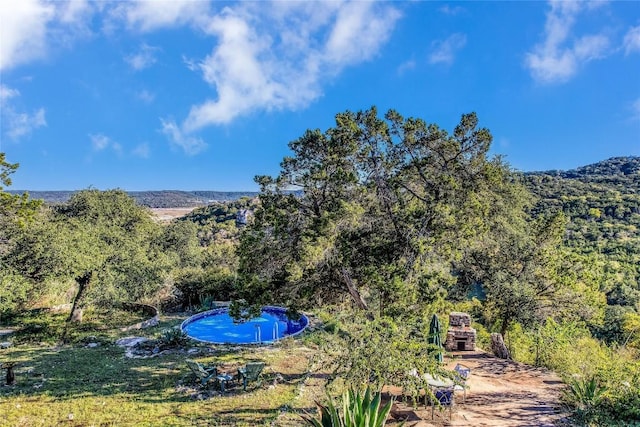 18201 Gregg Bluff Rd, Jonestown, TX 78645 - view of mountain background with a heavily wooded area