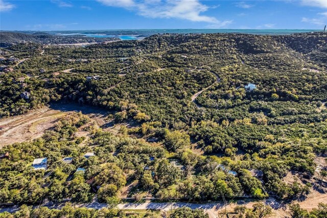 18201 Gregg Bluff Rd, Jonestown, TX 78645 - aerial overview of property's location with a nearby body of water