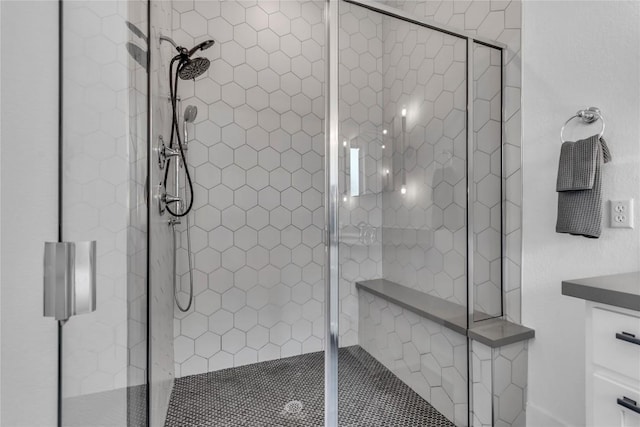 2616 War Wagon Way, Leander, TX 78641 - bathroom featuring a stall shower and vanity