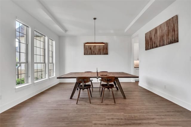 2616 War Wagon Way, Leander, TX 78641 - dining space featuring dark wood-style floors and breakfast area