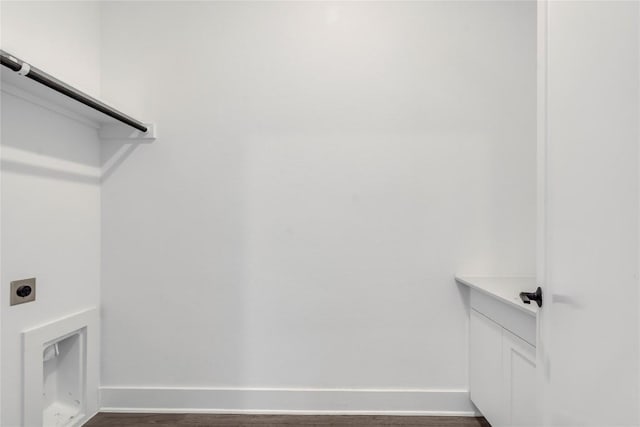 2616 War Wagon Way, Leander, TX 78641 - laundry area with hookup for an electric dryer and dark wood-style floors